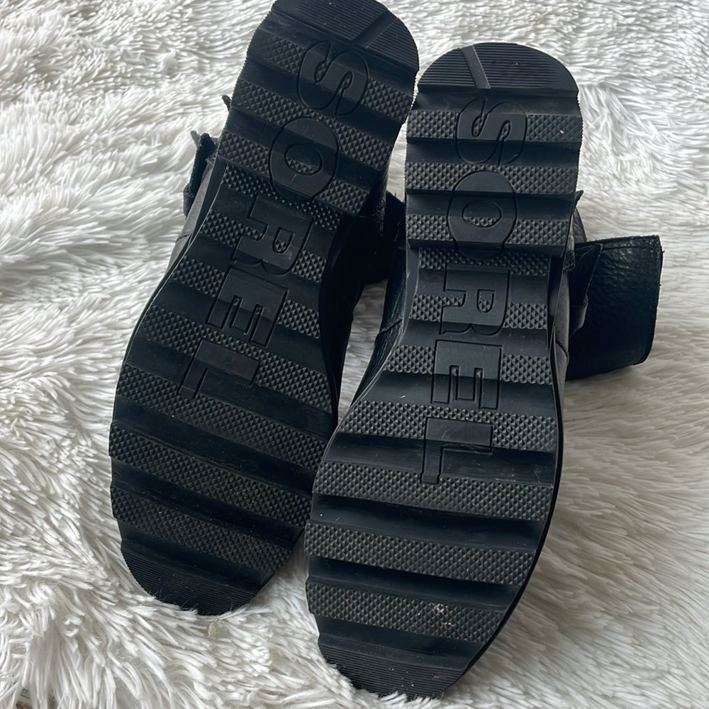 Sorel Pheonix black Moto Boot size 9.5 - Picture 7 of 8